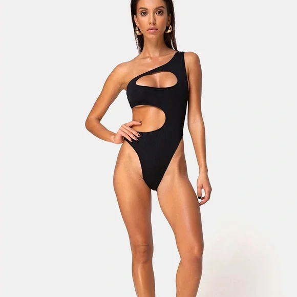 NWT Motel Velora black one piece swimsuit - Picture 2 of 6